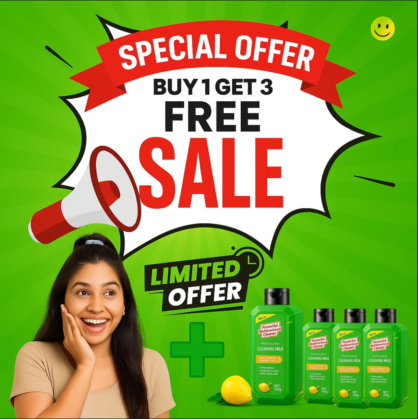 Powerful Multifunctional Cleaner (Pack Of 4)